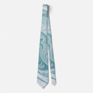 'Swirly Teal Abstract' Tie