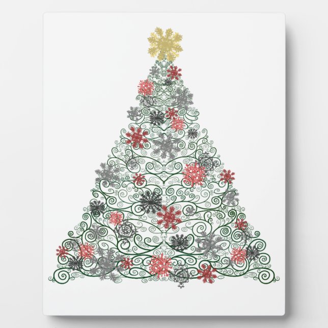 Swirly Tree Decorated Plaque (Front)