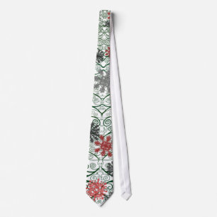 Swirly Tree Decorated Tie