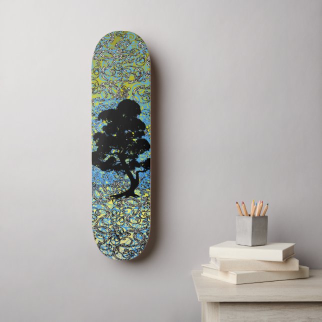 Swirly Tree Skateboard (Wall Art)