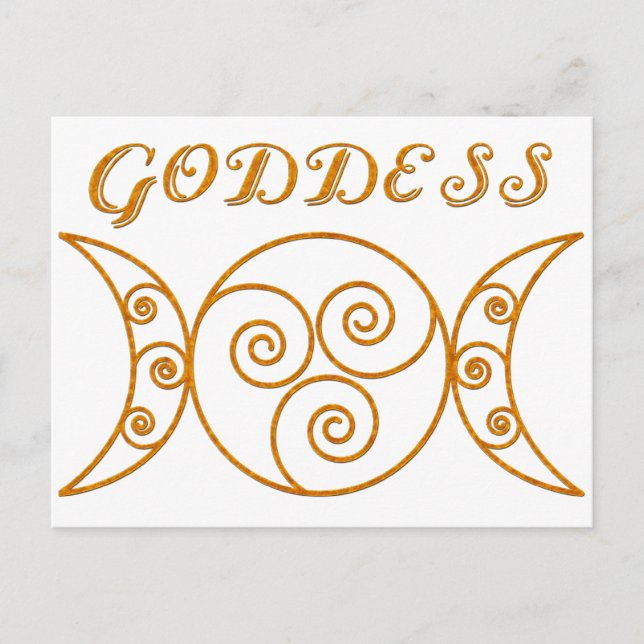 Swirly Triple Goddess Symbol Postcard (Front)
