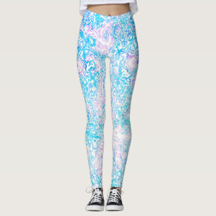 Swirly Trippy Groovy Hippie Boho Funky Marble Leggings
