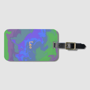 Swirly Very Fun Cool Arty Vibe Colourful Luggage Tag