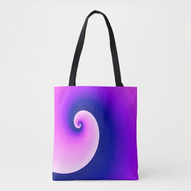 Swirly Waves of Purple and Pink Tote Bag (Front)