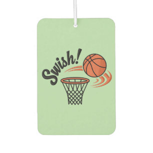 Swish Slam Dunk: Vintage Basketball Style Car Air Freshener