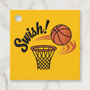 Swish Slam Dunk: Vintage Basketball Style Favour Tags
