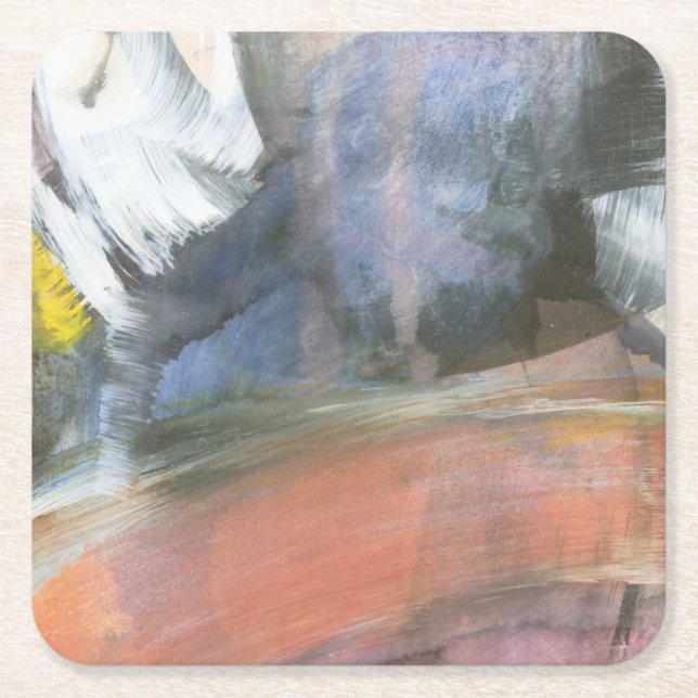 Swish Square Paper Coaster (Front)