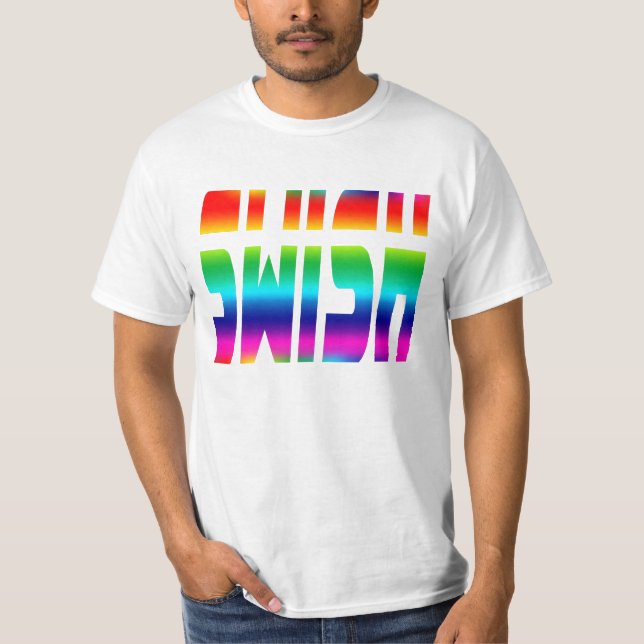 Swish with rainbow coloured letters. T-Shirt (Front)