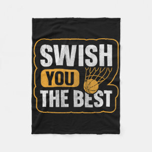 Swish You The Best Pun For A Sketll Supporter  Fleece Blanket