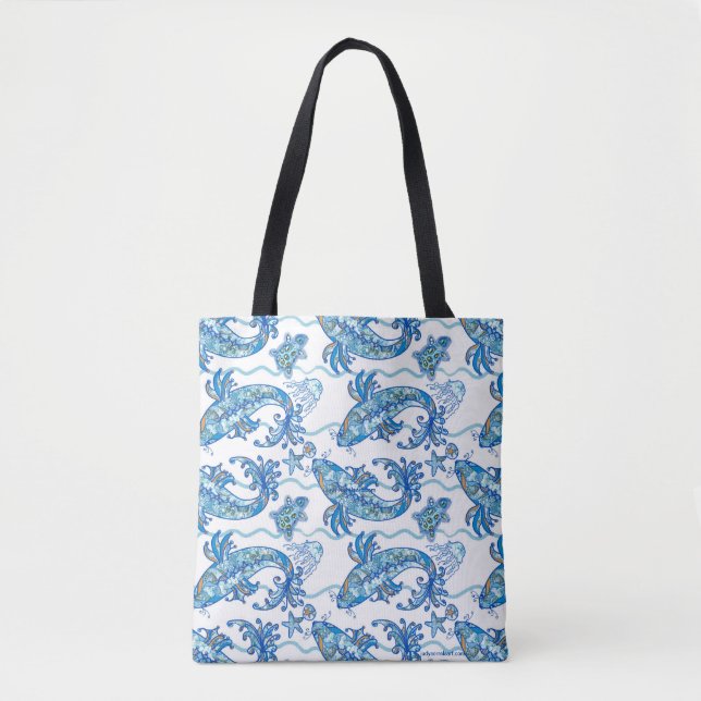 Swishy Fish Tote Bag (Front)