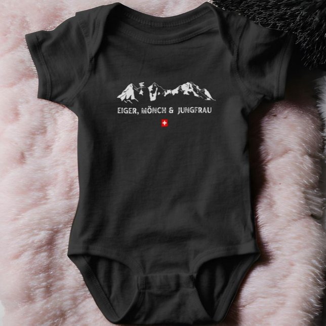 Swiss Alps | Eiger Mönch &Jungfrau | Baby Bodysuit (Eiger Monch Jungfrau baby bodysuit)