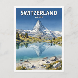 Swiss Alps, Five Lakes Trail Zermatt Switzerland Postcard