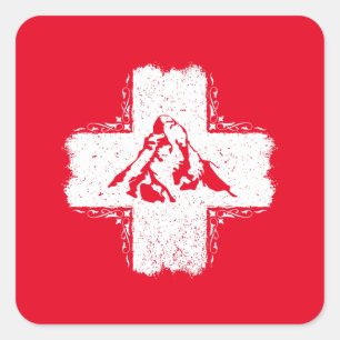Swiss Alps Matterhorn - Switzerland  Square Sticker