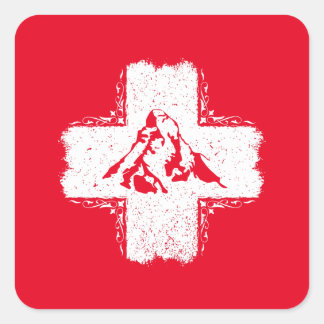 Swiss Alps Matterhorn - Switzerland  Square Sticker