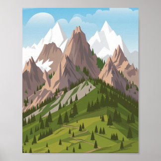 Swiss Alps Mountain Poster 