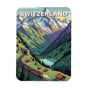Swiss Alps Switzerland Travel Magnet