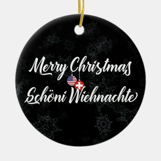 Swiss American Bilingual Holiday Decoration (Front)
