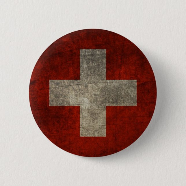 Swiss and Proud 6 Cm Round Badge (Front)