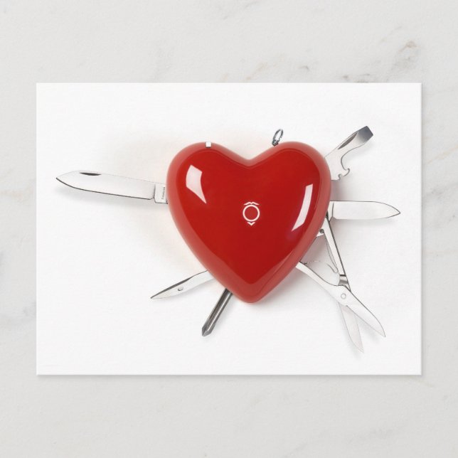 Swiss Army Heart Postcard (Front)