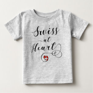 Swiss At Heart, Switzerland Baby T-Shirt