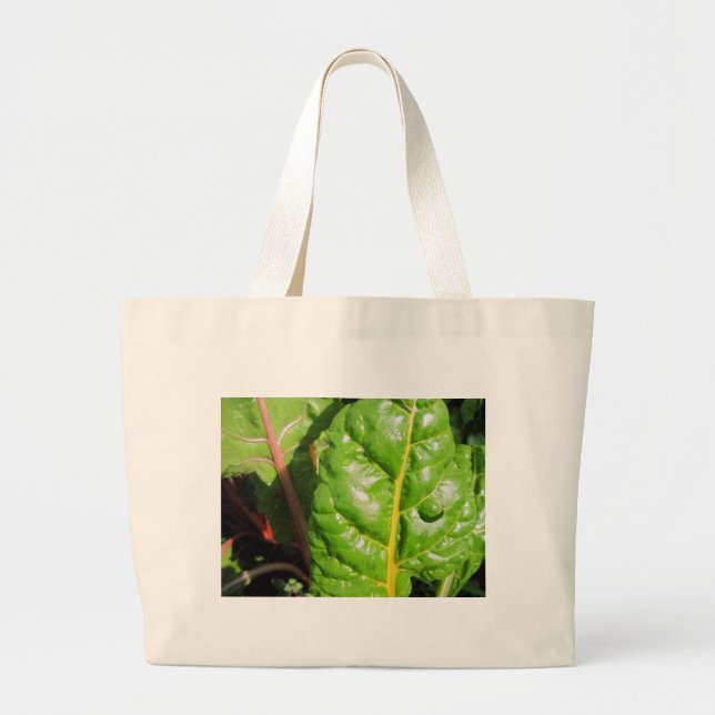 Swiss Chards Large Tote Bag (Front)