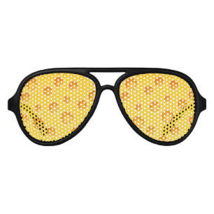 Swiss Cheese Cheezy Texture Pattern Aviator Sunglasses