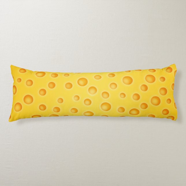 Swiss Cheese Cheezy Texture Pattern Body Cushion (Front)
