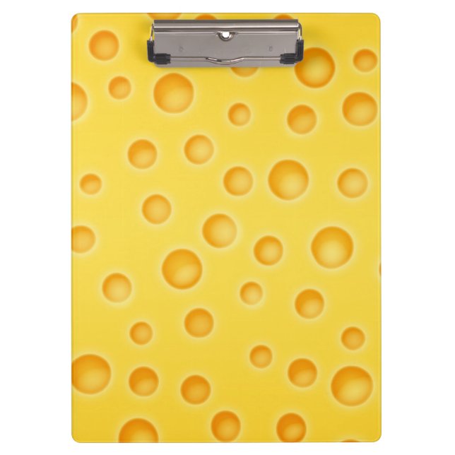 Swiss Cheese Cheezy Texture Pattern Clipboard (Front)