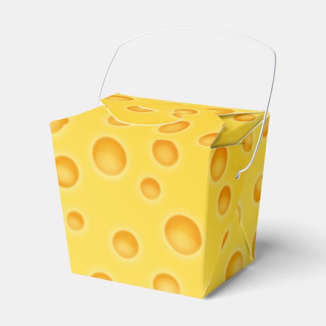 Swiss Cheese Cheezy Texture Pattern Favour Box (Front Side)