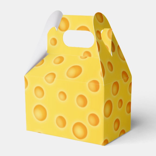 Swiss Cheese Cheezy Texture Pattern Favour Box (Front Side)