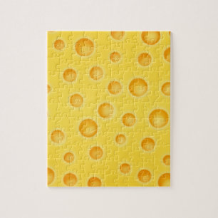 Swiss Cheese Cheezy Texture Pattern Jigsaw Puzzle