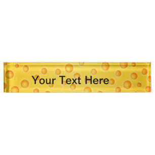 Swiss Cheese Cheezy Texture Pattern Nameplate