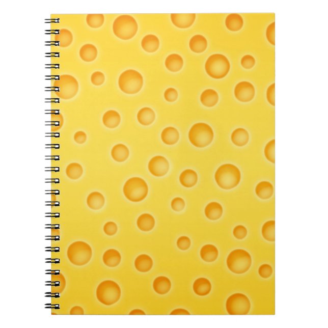 Swiss Cheese Cheezy Texture Pattern Notebook (Front)