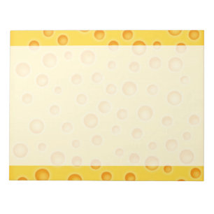 Swiss Cheese Cheezy Texture Pattern Notepad
