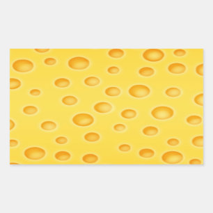 Swiss Cheese Cheezy Texture Pattern Rectangular Sticker