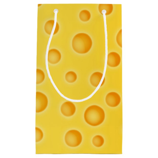 Swiss Cheese Cheezy Texture Pattern Small Gift Bag (Front)