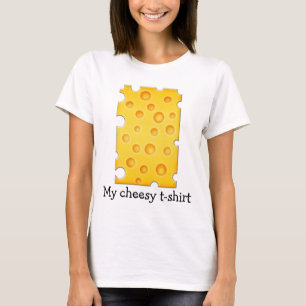 Swiss Cheese Cheezy Texture Pattern T-Shirt