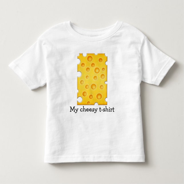 Swiss Cheese Cheezy Texture Pattern Toddler T-Shirt (Front)