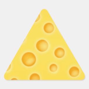 Swiss Cheese Cheezy Texture Pattern Triangle Sticker