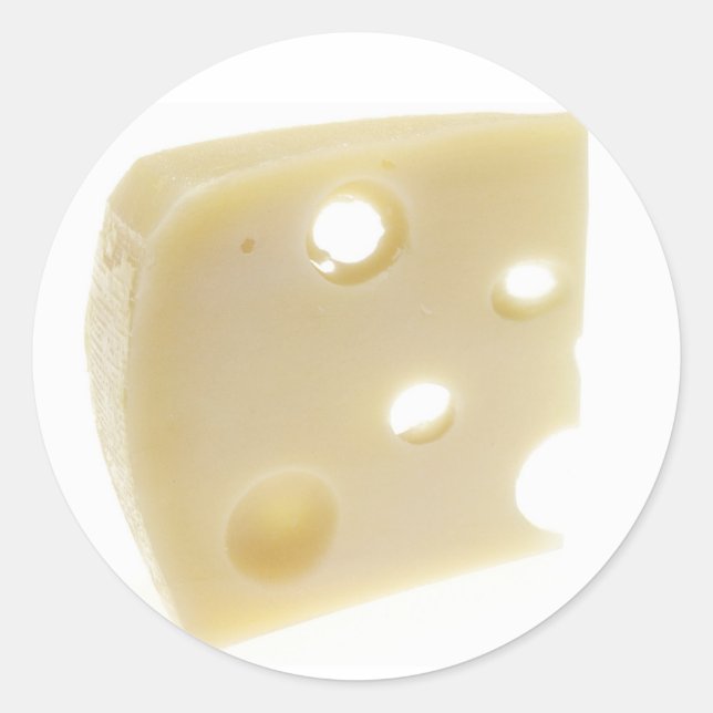 Swiss Cheese Classic Round Sticker (Front)