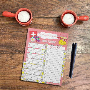 Swiss Cheese Fondue Edelweiss Meal Planner Notepad
