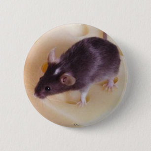 Swiss Cheese Mouse Button