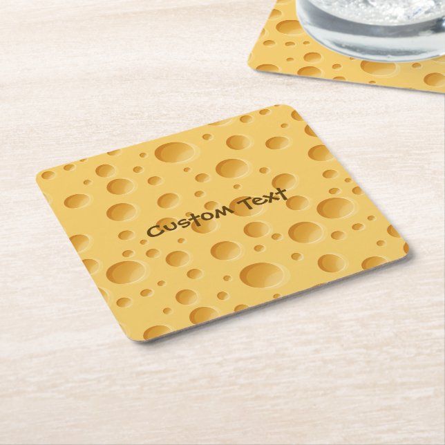 Swiss Cheese Pattern Paper Coaster (Angled)