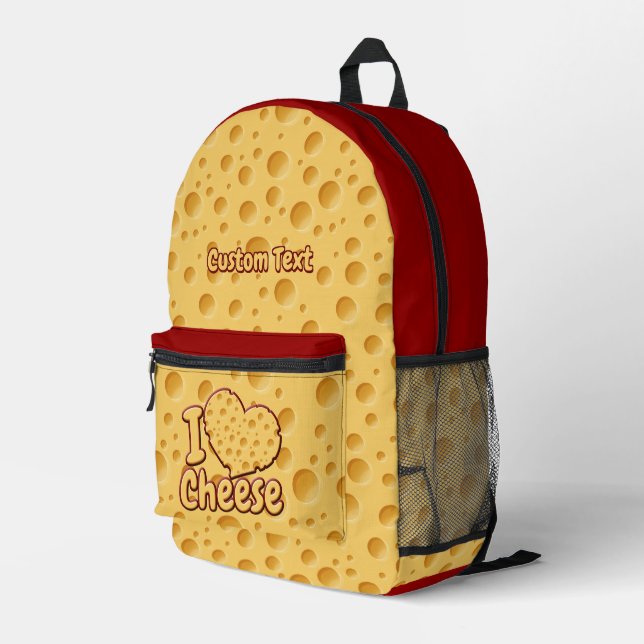 Swiss Cheese Pattern Printed Backpack (Back Corner Right)