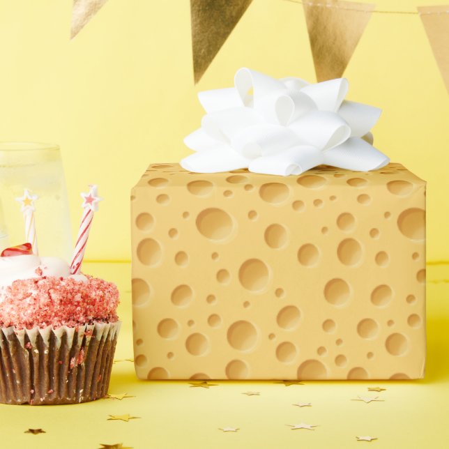 Swiss Cheese Pattern Wrapping Paper (Birthday Party)