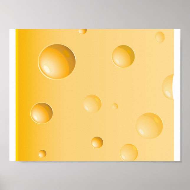 Swiss Cheese Slice Yellow Gruyere Poster (Front)