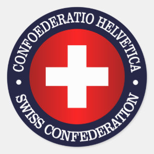 Swiss Confederation Classic Round Sticker