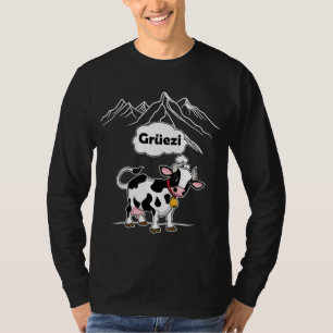 Swiss Cow - Grüezi - Switzerland Travel T-Shirt