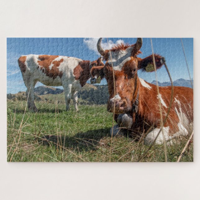 Swiss Cows Jigsaw Puzzle (Horizontal)