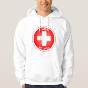 Swiss Cross Svizzera Circle Shape Hoodie